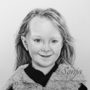 Portrait drawing of a little girl